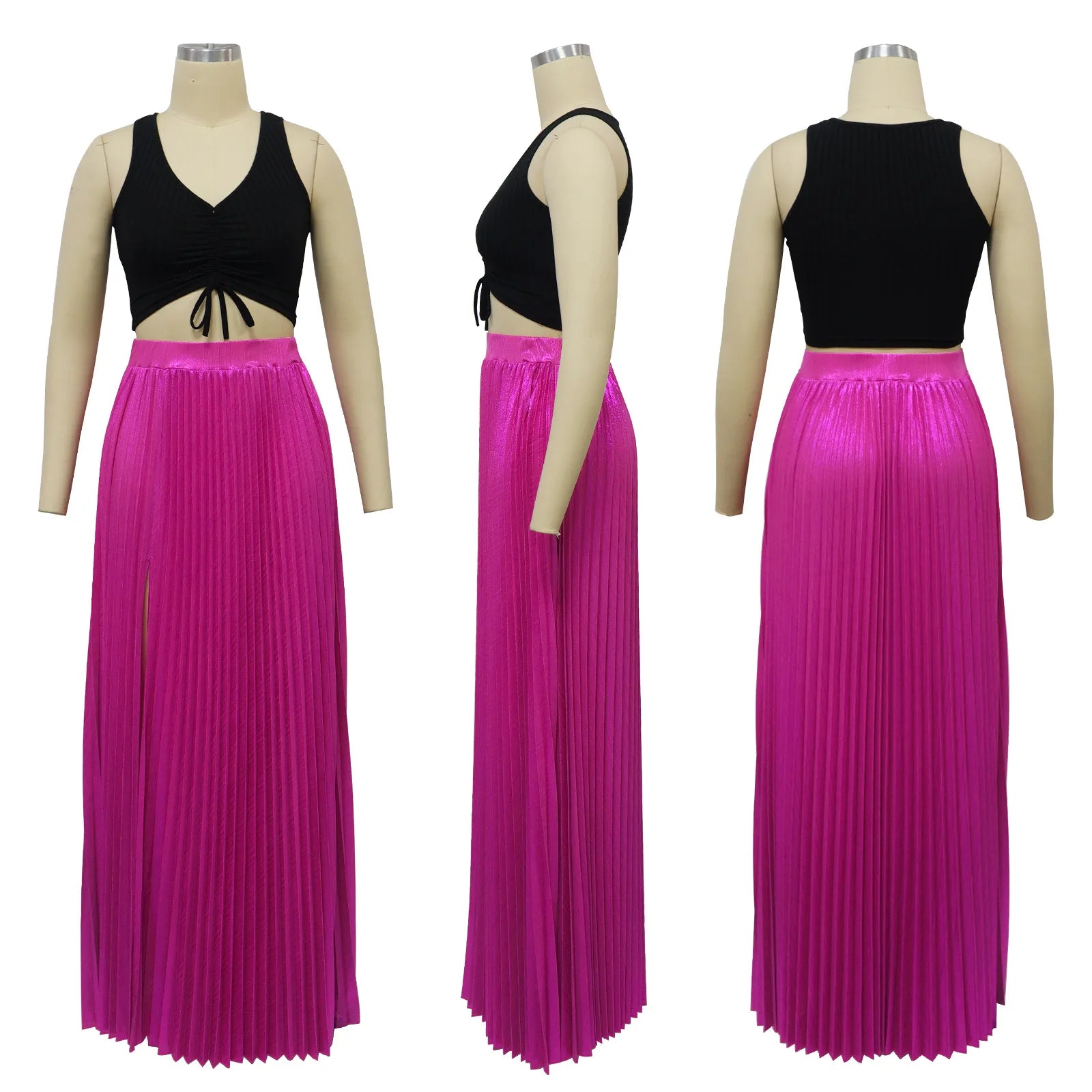 Floor Length High Waist Skirt