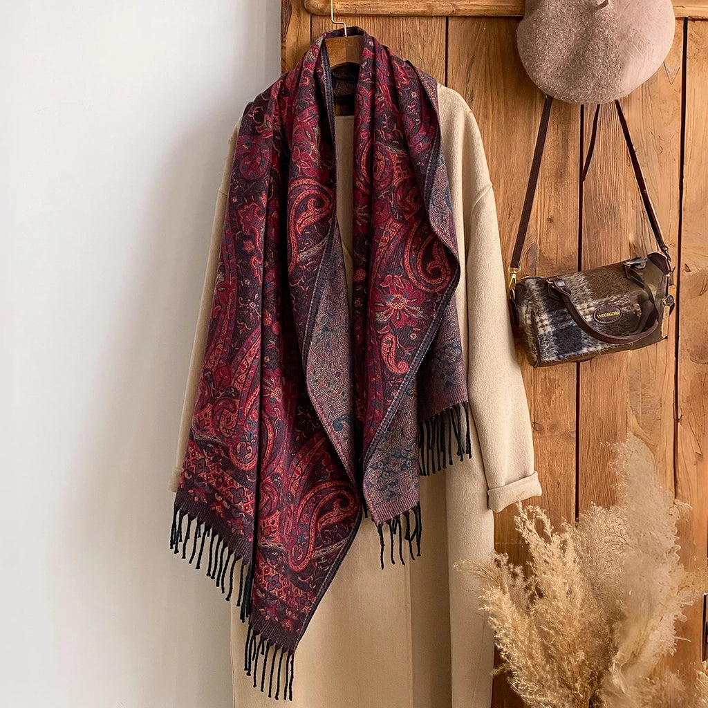 Women's Paisley Faux Pashmina Stole