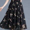 Floral Chiffon Midi Skirt