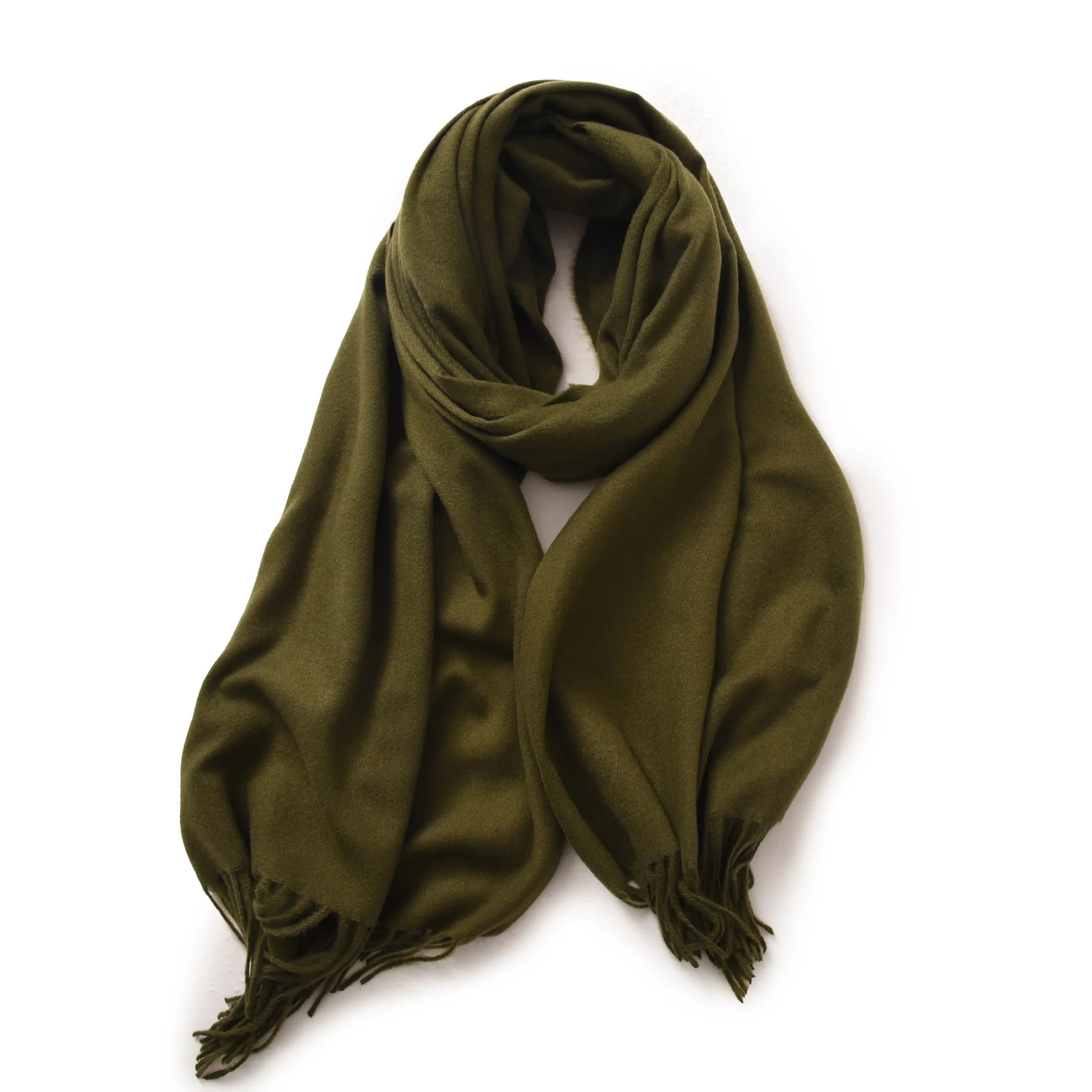 Unisex Cashmere Pashmina Scarf With Tassels