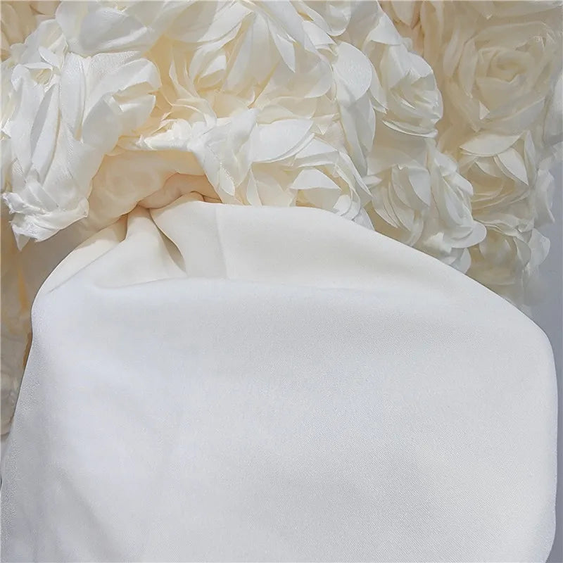 Three Dimensional Rose Long Skirt