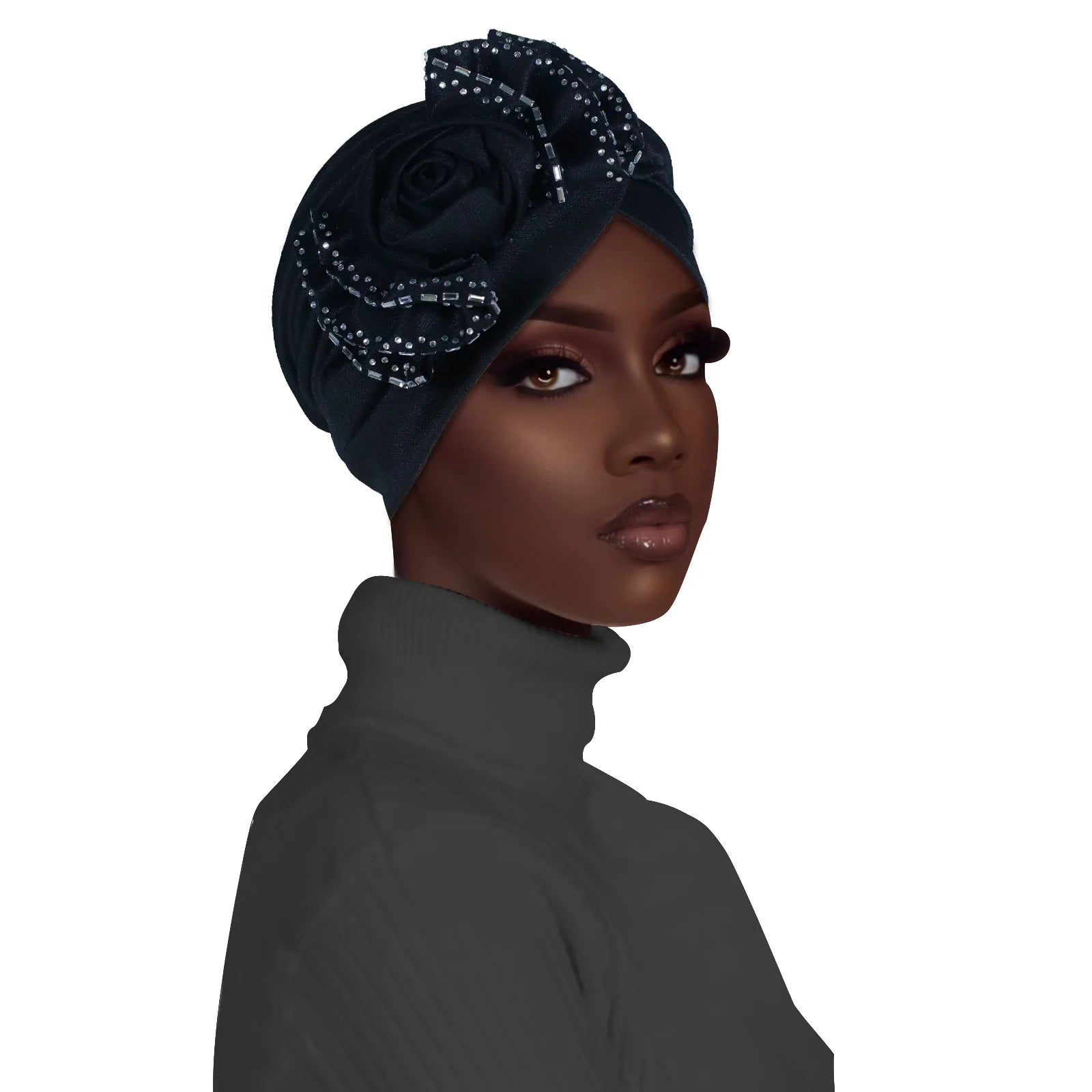 Flower Diamonds Fashion Bonnet Hat