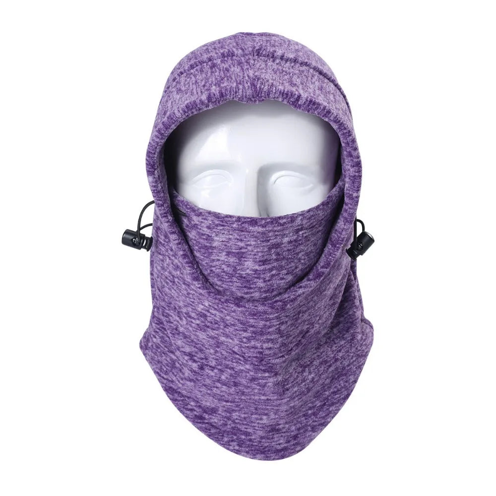 Winter Fleece Windproof Full Face Hooded Scarf