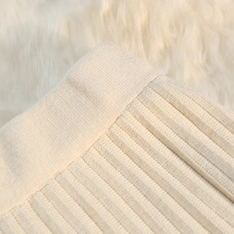 Knit Pleated Short Skirts