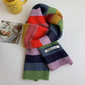 Casual Knitted Striped Scarf - Warm, Breathable & Ear Protection.