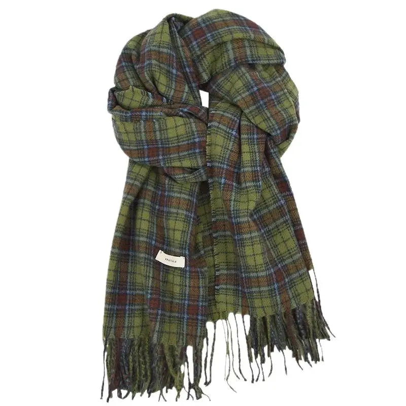 Fashionable Large Windproof Checkered Scarves