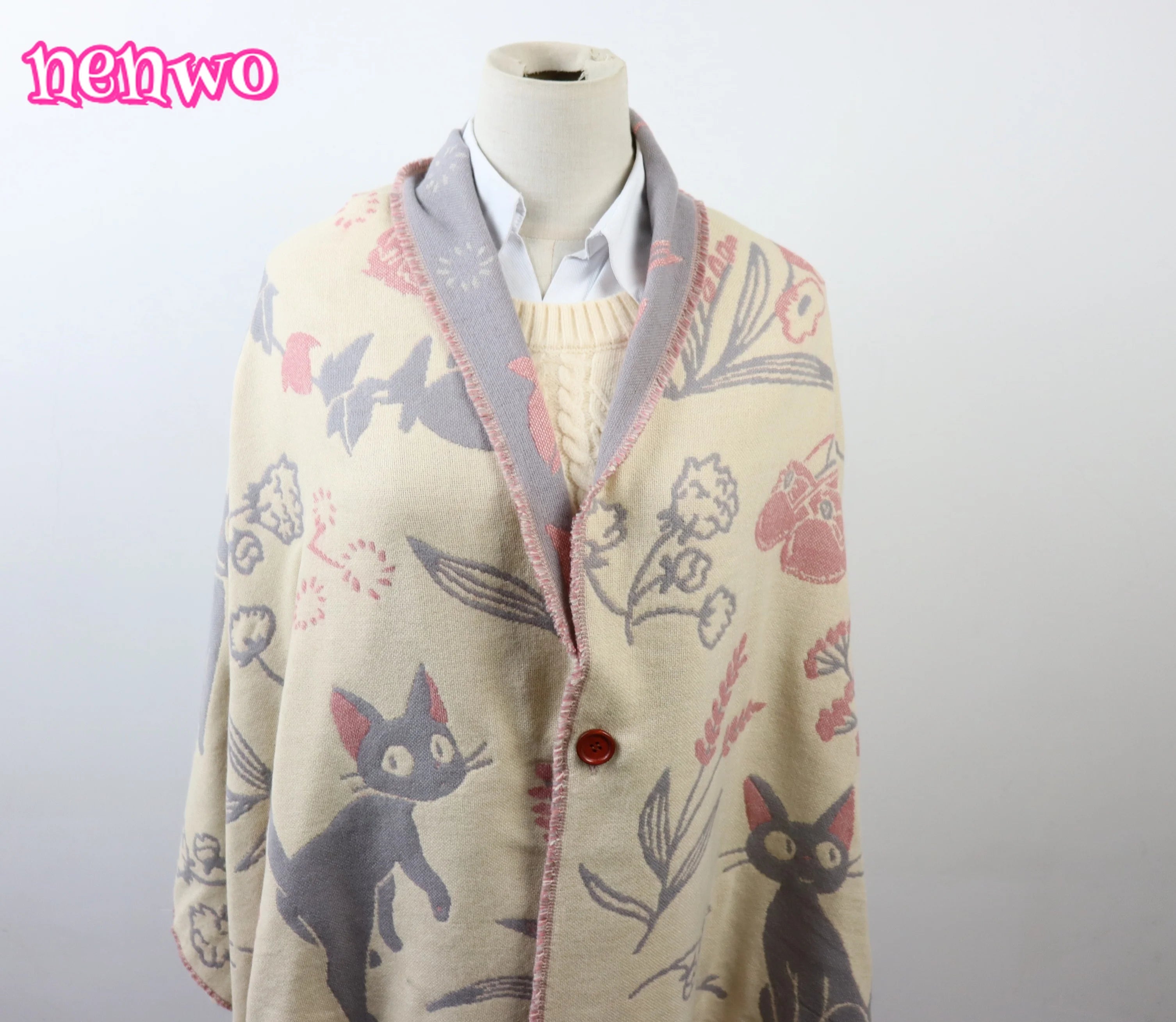 Nenwo Versatile Thick Double-sided Cartoon Scarf/Shawl