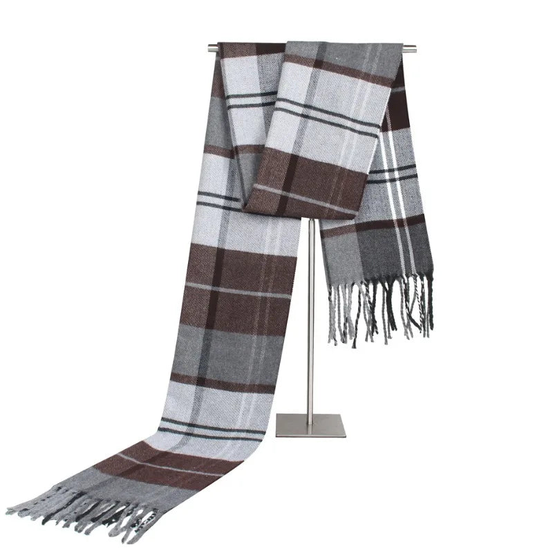 Classic Faux Cashmere Men's Winter Scarf