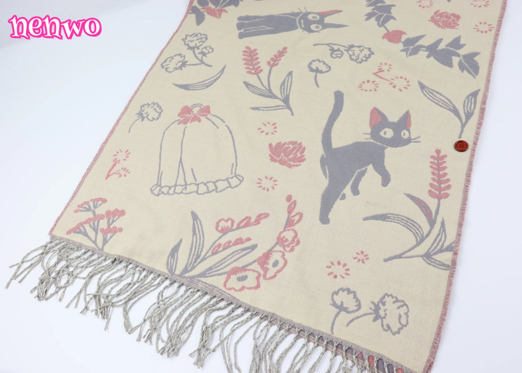 Nenwo Versatile Thick Double-sided Cartoon Scarf/Shawl