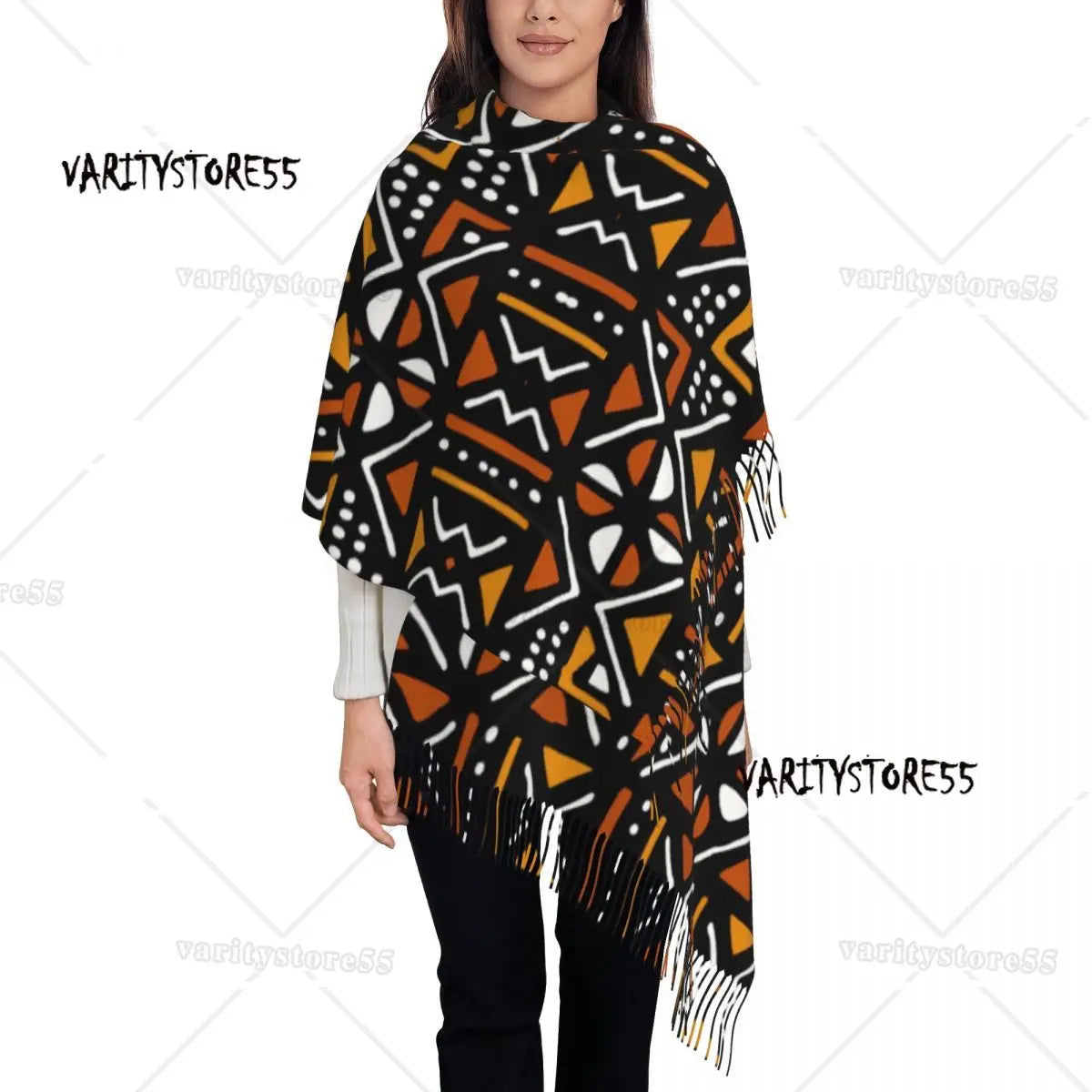 Printed African Scarf Shawl Head Wrap