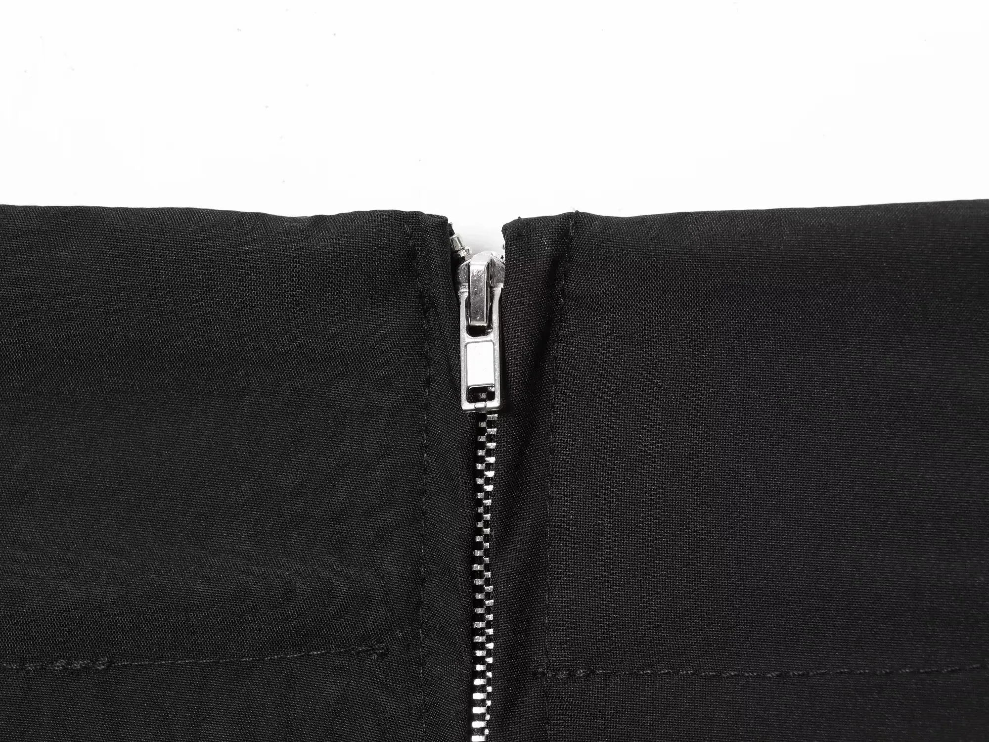 Zippered Midi Mini Skirt