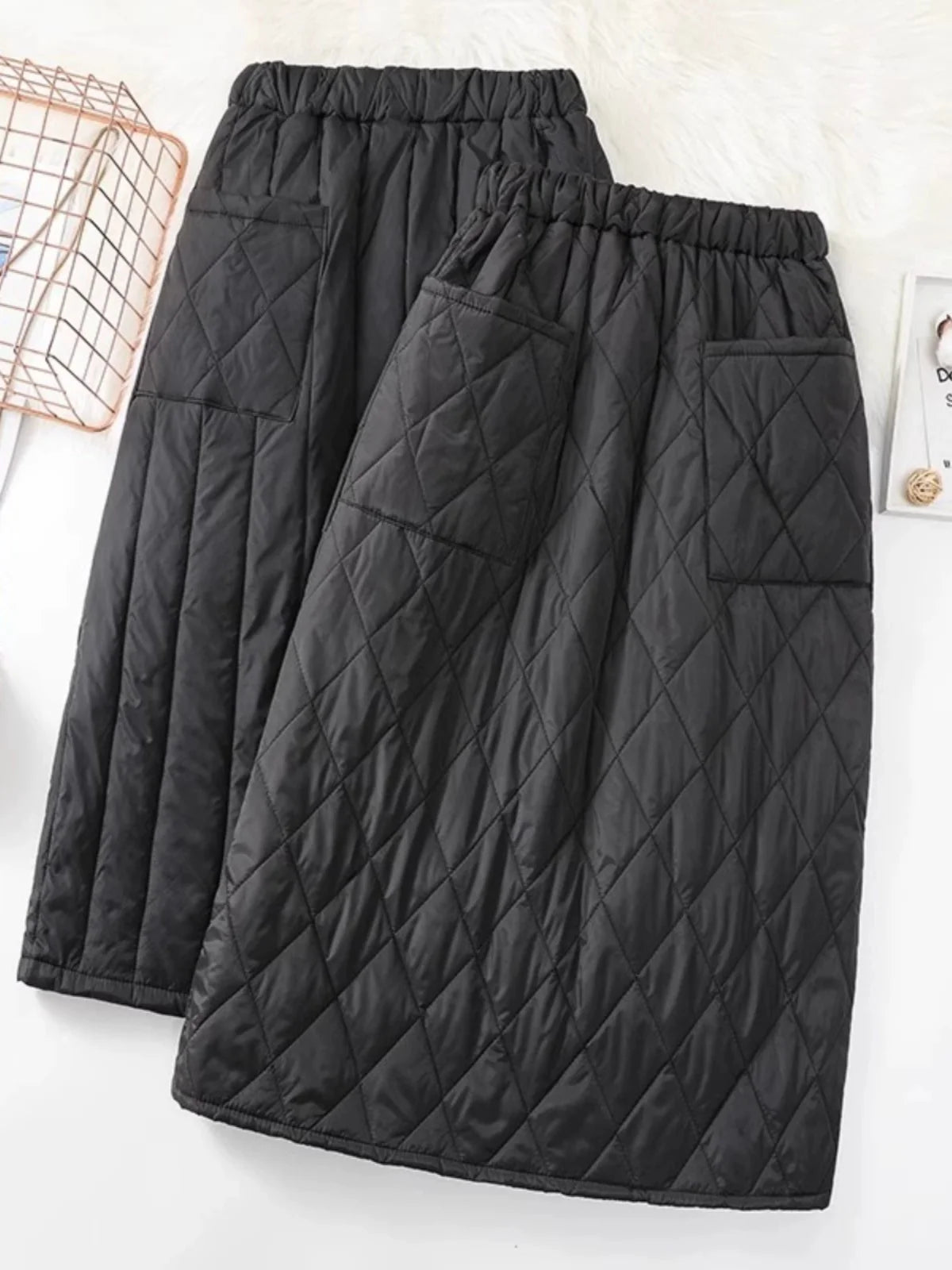 Midi Stretch Waist Windbreaker Skirt