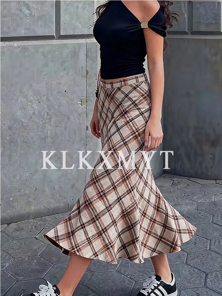 Plaid Natural - Waist Skirt