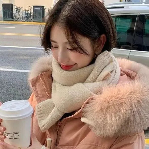 Winter Thick Long Sheep Wool Scarf