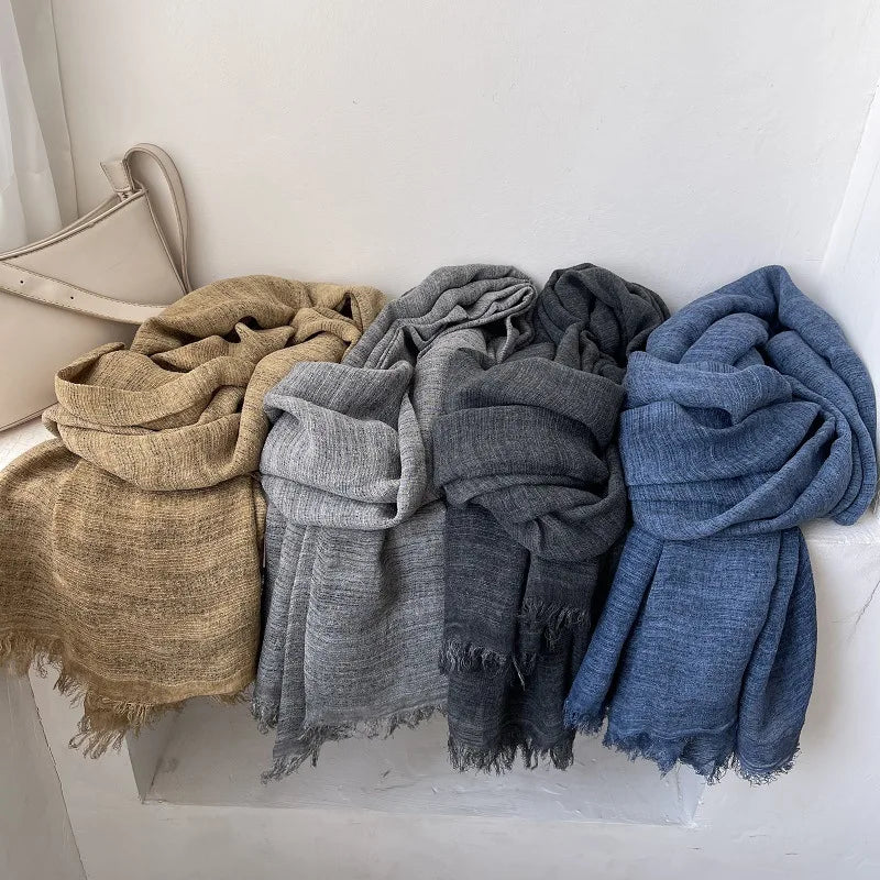 Fresh and Versatile Color Striped Scarf