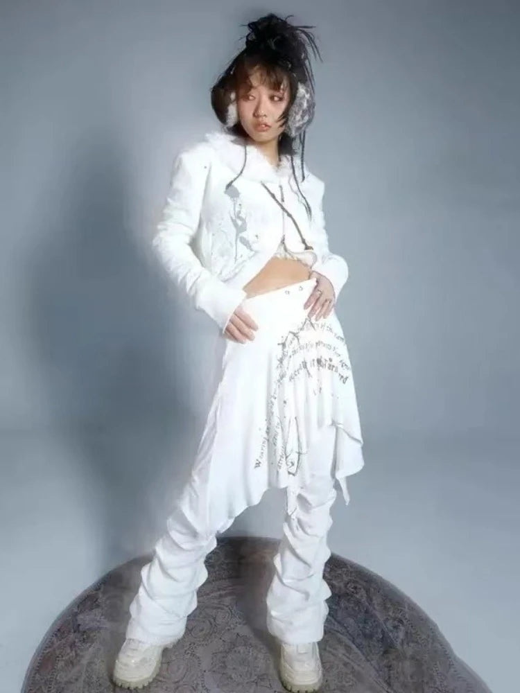 Midi Retro Gothic Punk Skirt