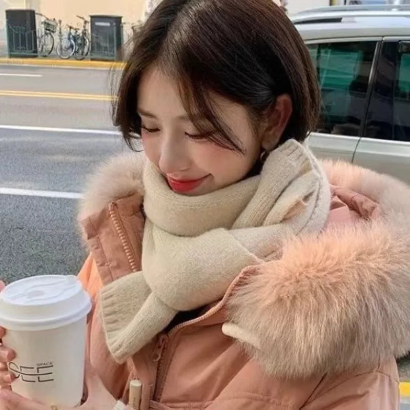 Winter Thick Long Sheep Wool Scarf