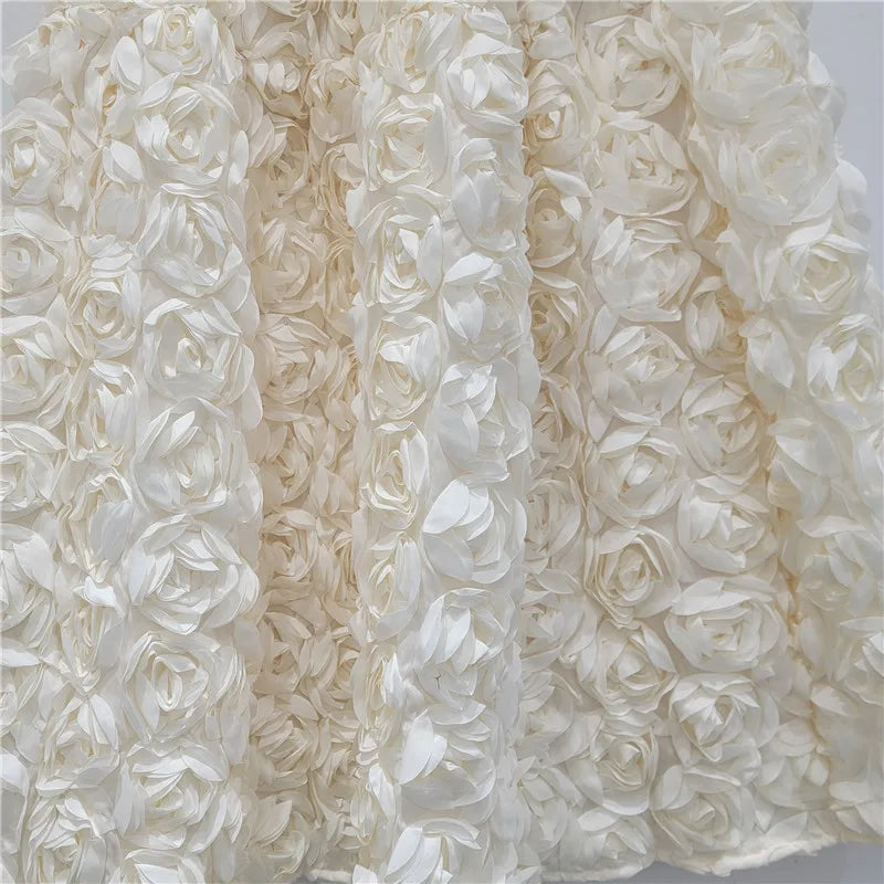 Three Dimensional Rose Long Skirt