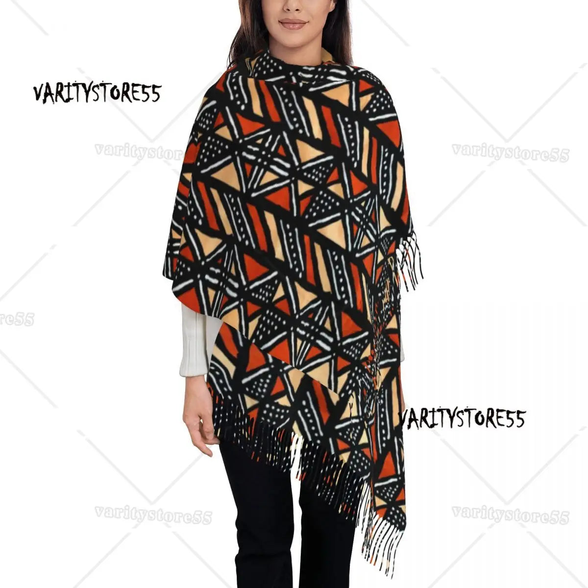 Printed African Scarf Shawl Head Wrap