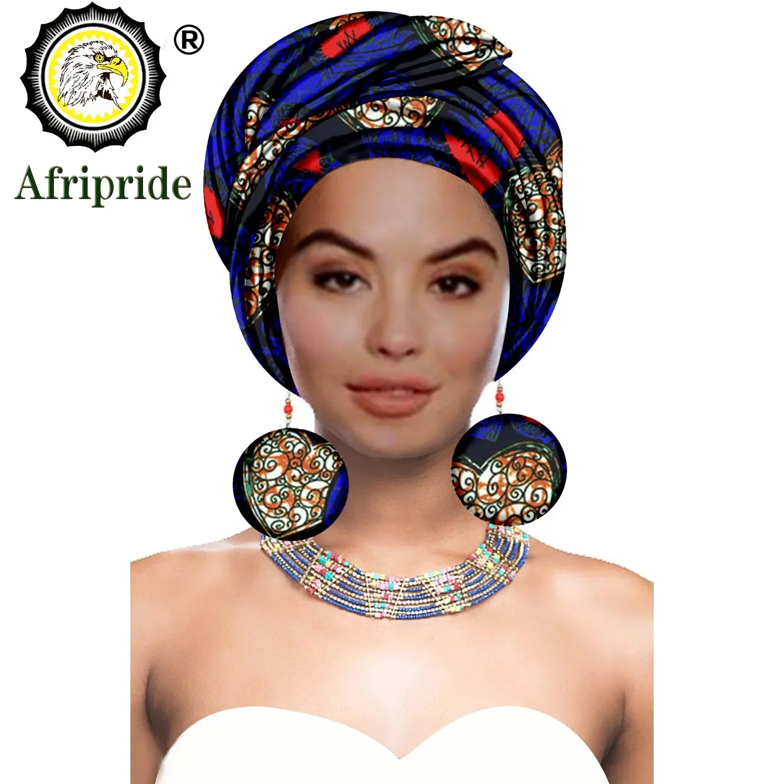 African Headwrap with Matching Earrings