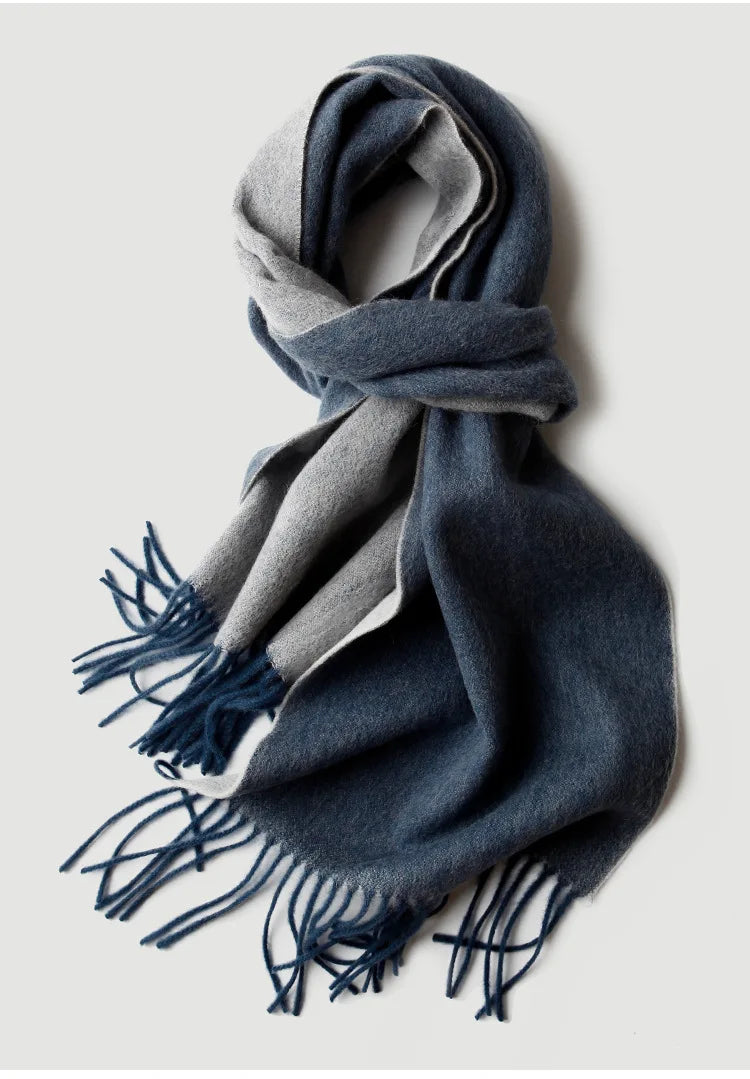 Men's Double-Sided Wool Scarf