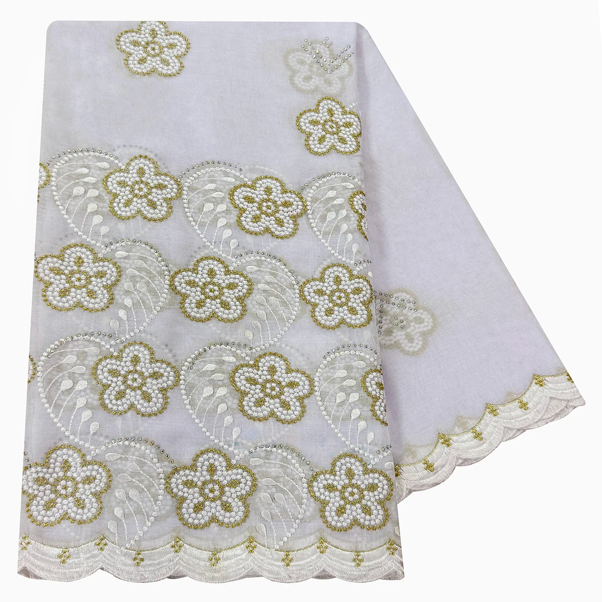 Embroidered High Quality 100% Cotton Scarf