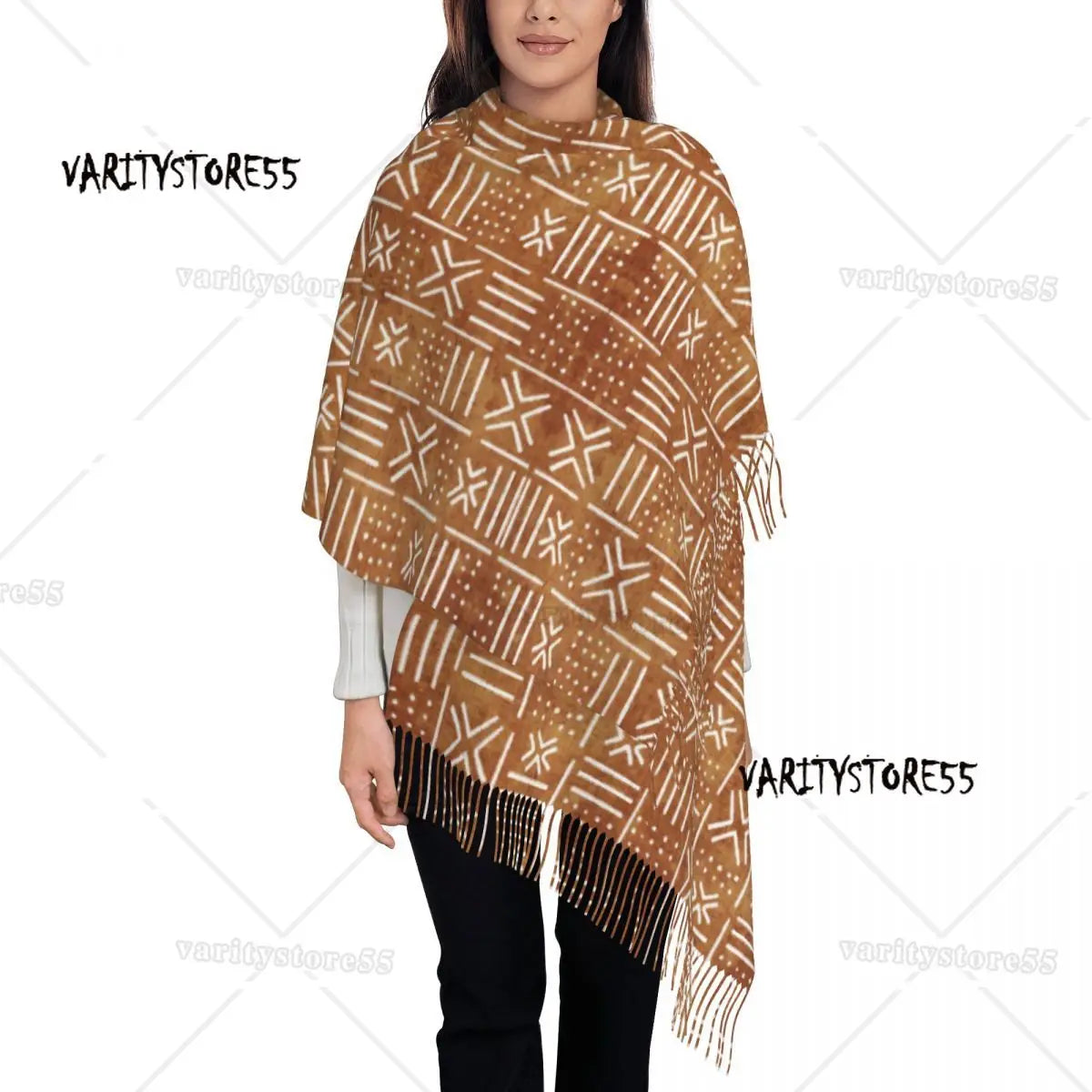Printed African Scarf Shawl Head Wrap