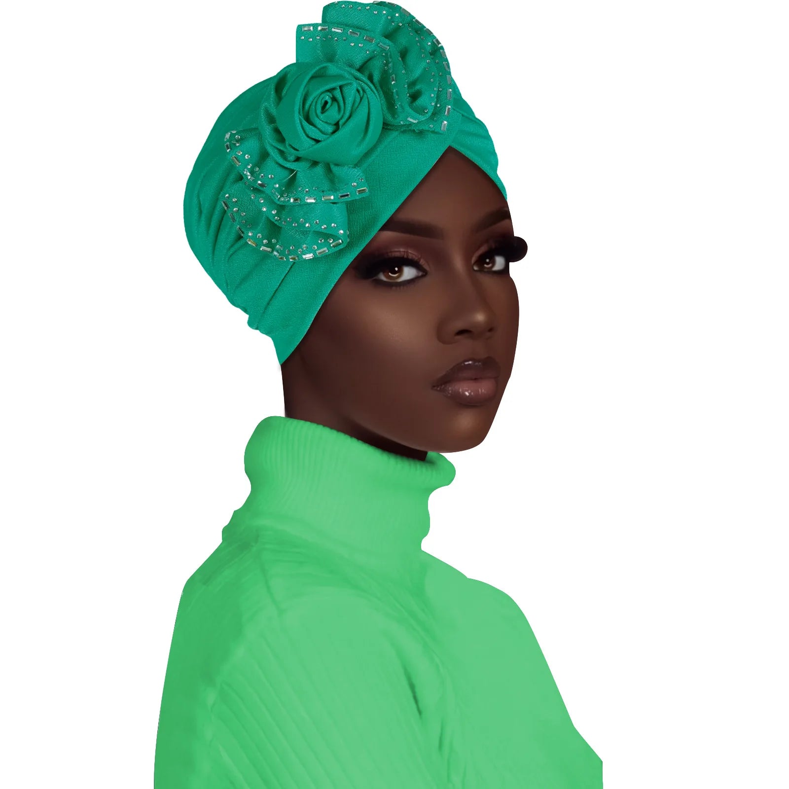 Flower Diamonds Fashion Bonnet Hat