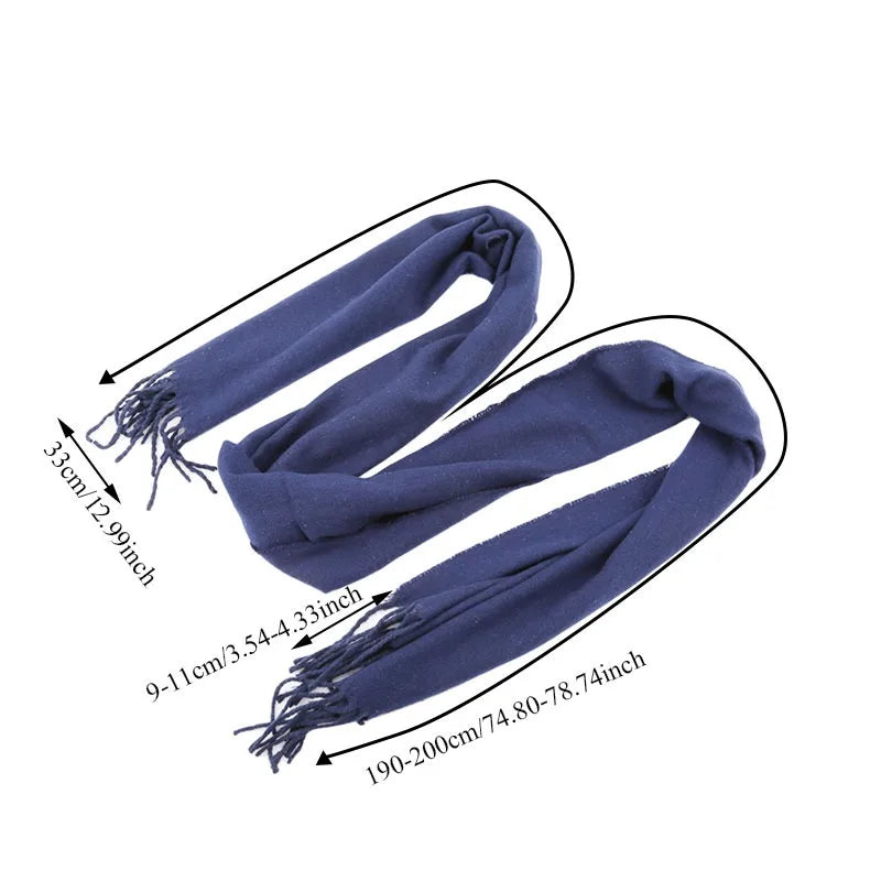 Men's Classic Solid Color Scarf