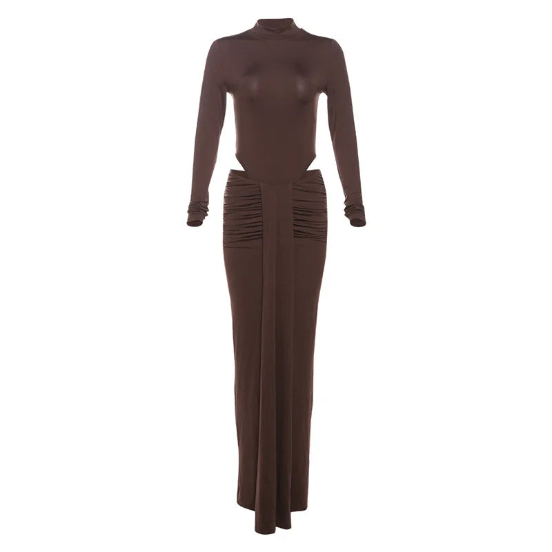 2 Piece-Set Maxi Pleated Skirt Outfit