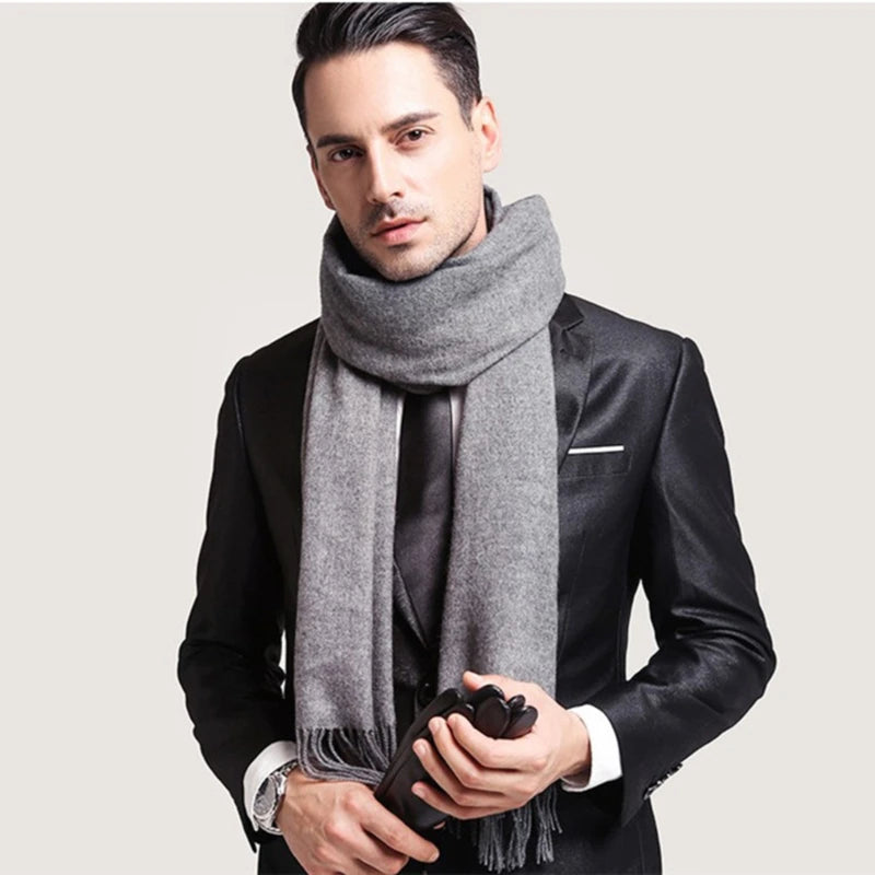 Wool Winter Soft Warm Thick Cashmere Long Tassel Shawl Scarf
