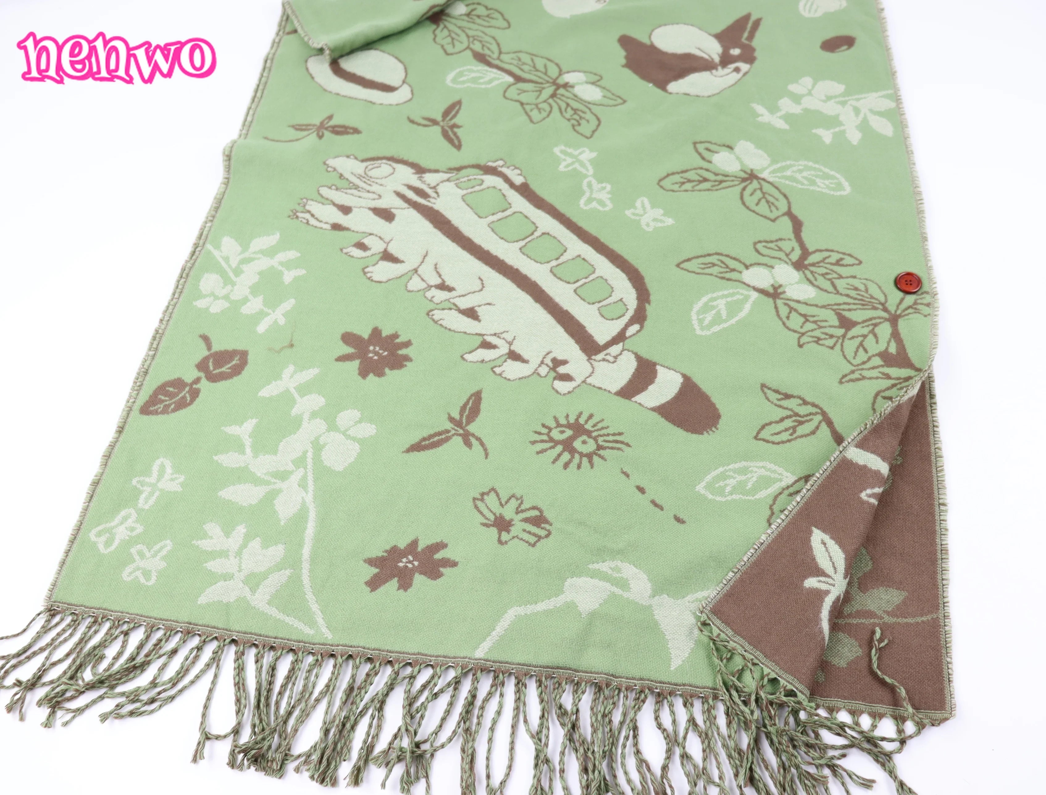 Nenwo Versatile Thick Double-sided Cartoon Scarf/Shawl