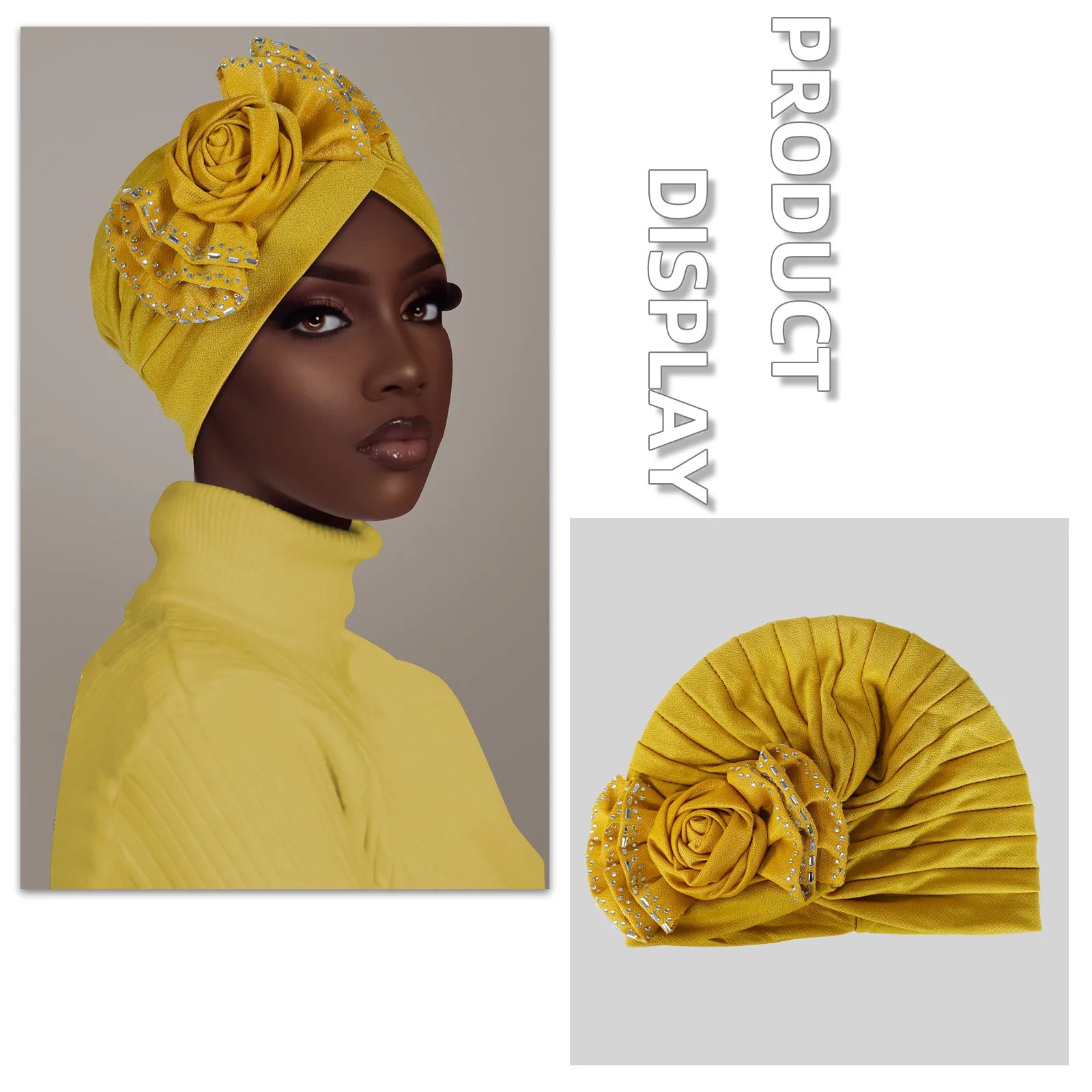 Flower Diamonds Fashion Bonnet Hat