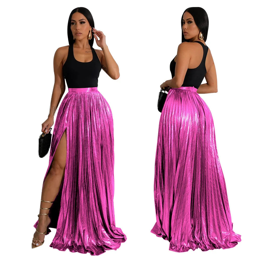 Floor Length High Waist Skirt