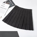 Zippered Pleated Woolen Mini Skirt
