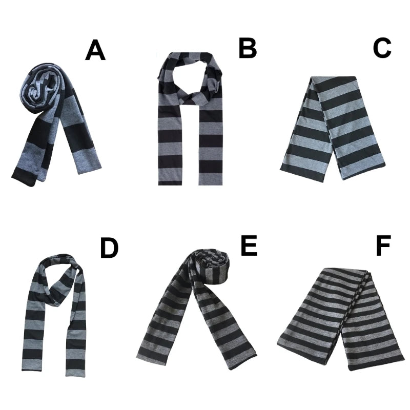 Striped Long Thin Scarf