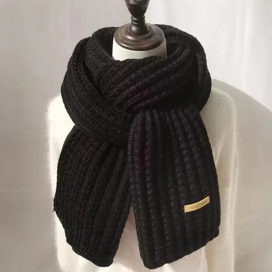 Thick Long Cashmere Knit Scarf