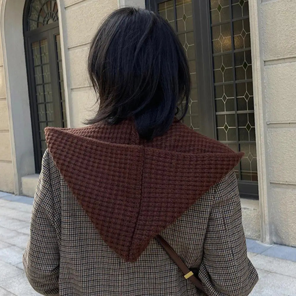 Casual Knit Hooded Scarf