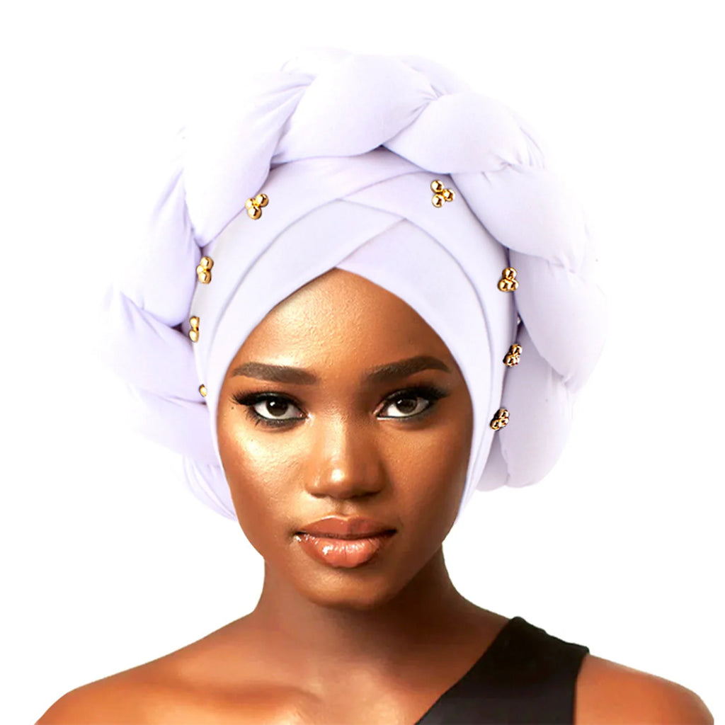 Soft Pre-Tied Twisted Solid Color Head Wrap