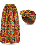 African Long Print Maxi Ankle-Length Skirt
