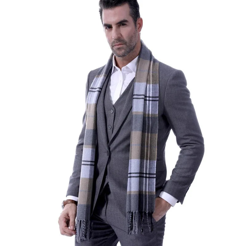 Classic Faux Cashmere Men's Winter Scarf