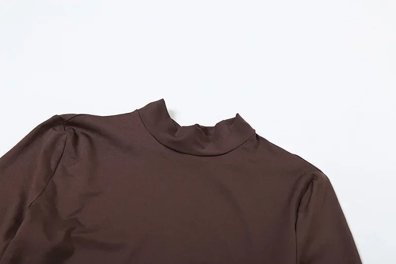 2 Piece-Set Maxi Pleated Skirt Outfit