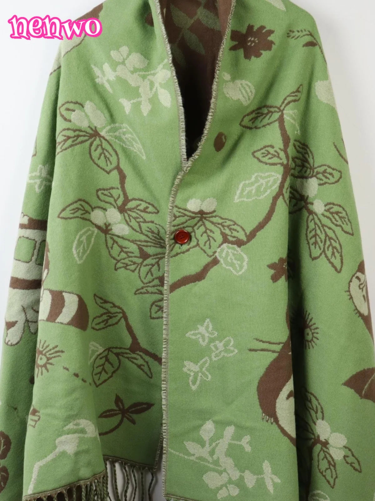 Nenwo Versatile Thick Double-sided Cartoon Scarf/Shawl