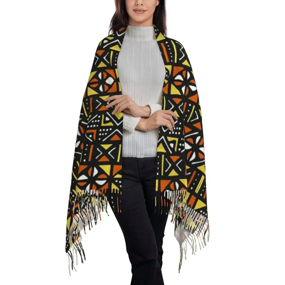 Printed African Scarf Shawl Head Wrap