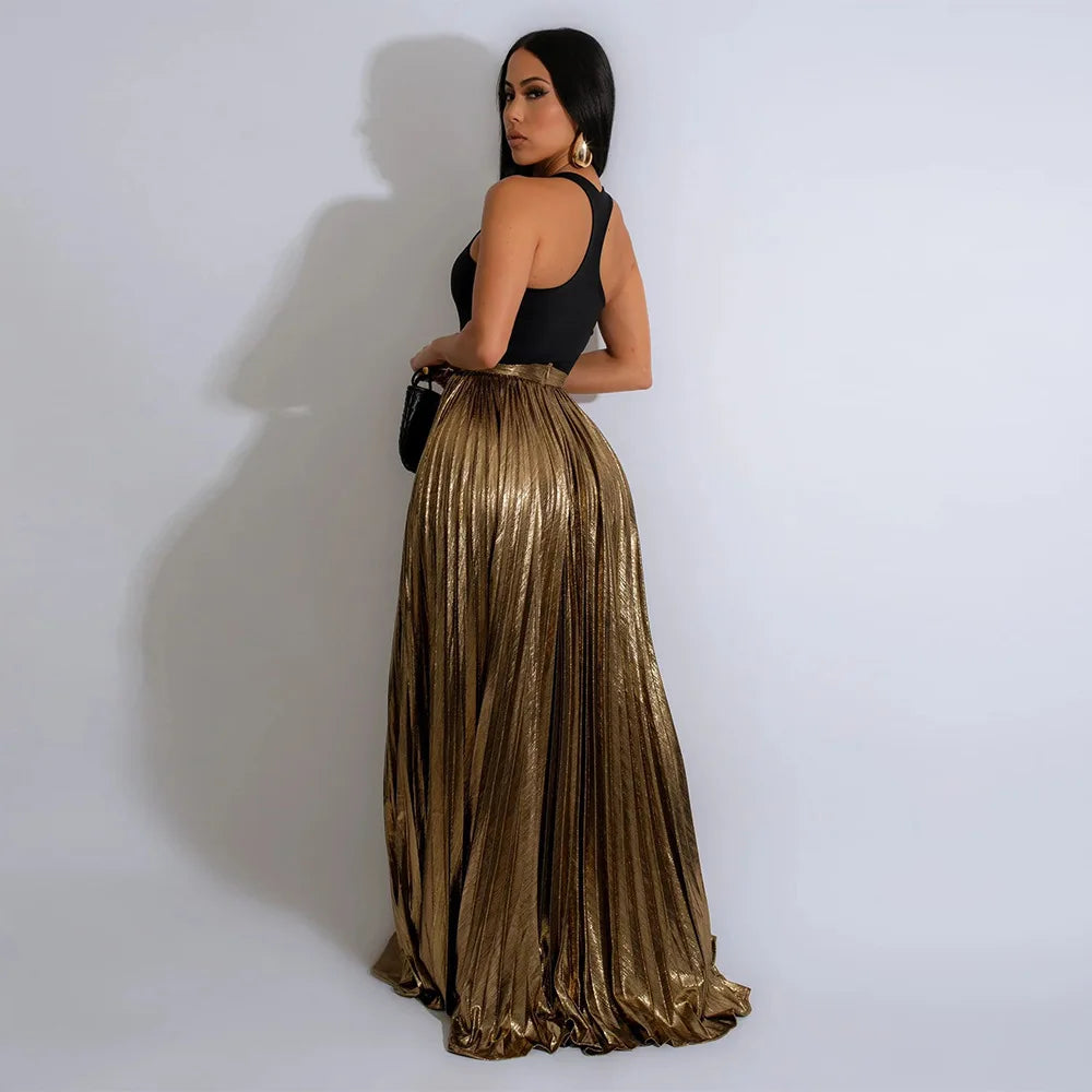 Floor Length High Waist Skirt