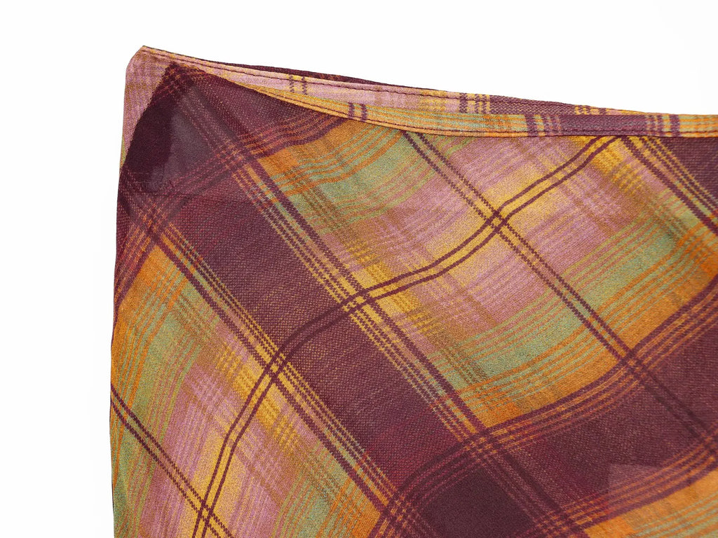 Checkered High Waist Floor Length Skirt