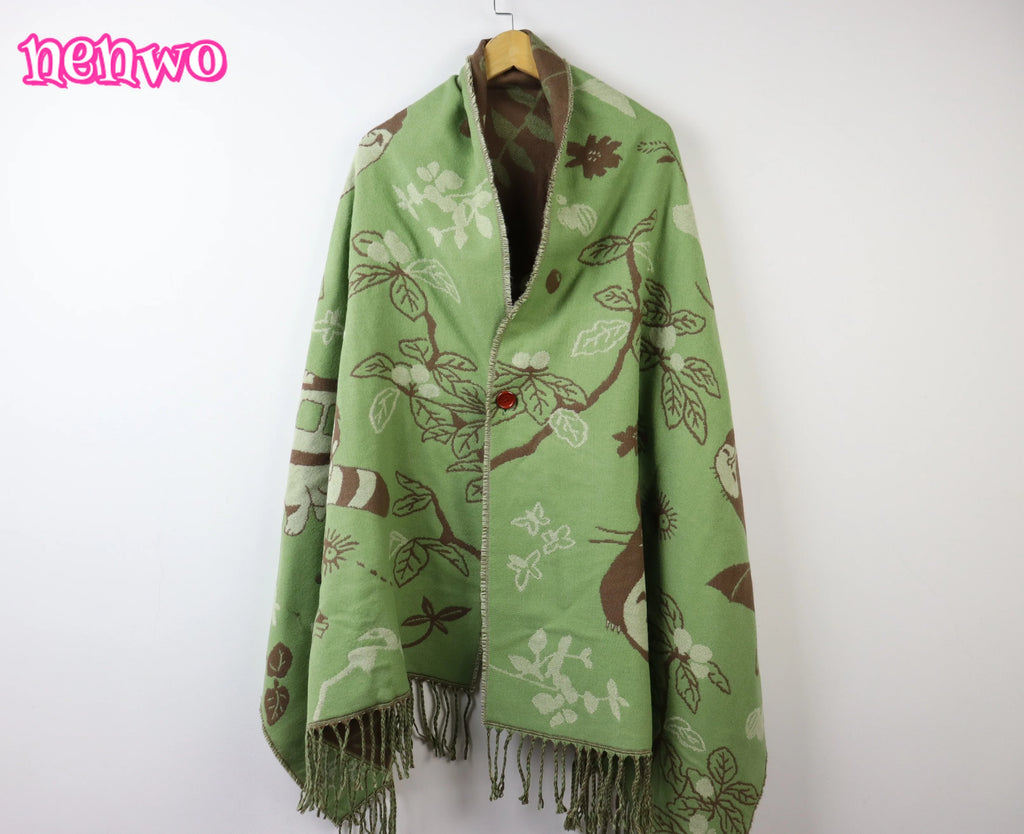 Nenwo Versatile Thick Double-sided Cartoon Scarf/Shawl