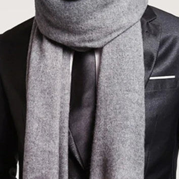 Men's Classic Solid Color Scarf