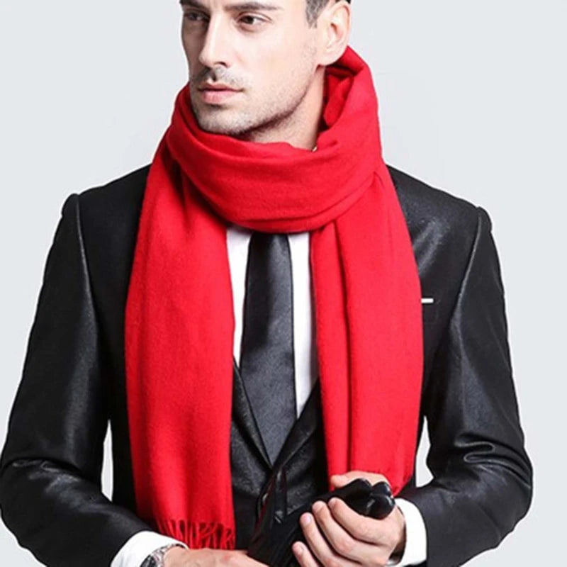 Wool Winter Soft Warm Thick Cashmere Long Tassel Shawl Scarf