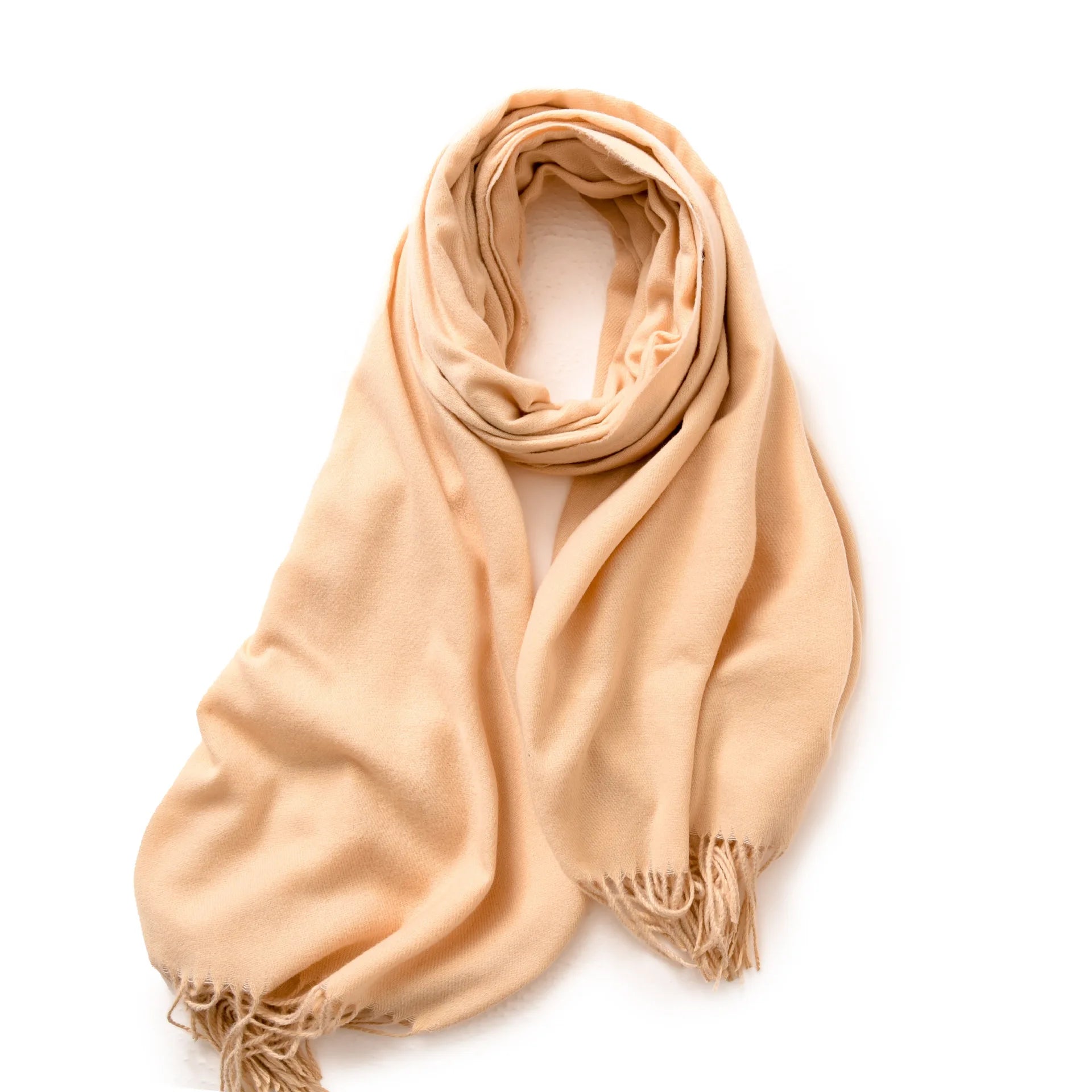 Unisex Cashmere Pashmina Scarf With Tassels